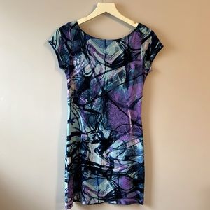 Multicolor ABS dress small